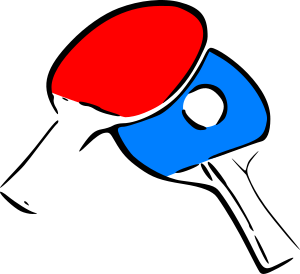 Table tennis bats and ball